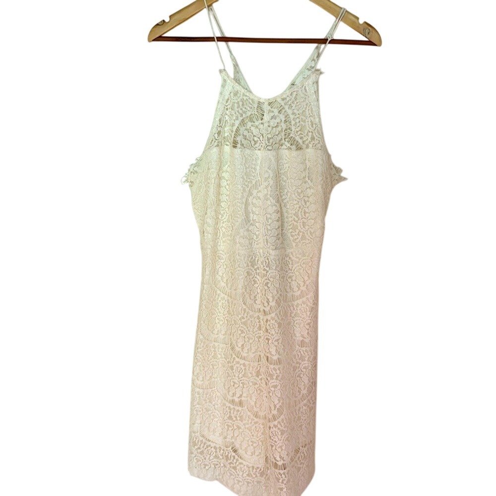 NWT Wishlist Apparel Ivory Lace Party Hi-Low Dress Size‎ M